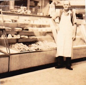 Grandpa in his bakery in West New York, New Jersey, 1942.