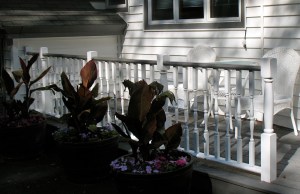 Some of my Dad's planters at the Catskills' house.