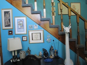 And here is my accent wall with color!