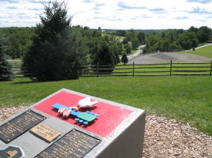 The view from the Hurd Road Woodstock Monument. Looking toward West Shore Road. 
