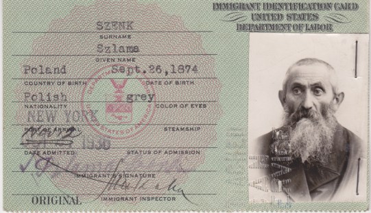 Front Great grandpa USA Visa