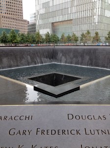 The imprint of one of the towers.  A fountain of tears.