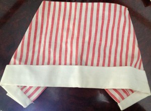 My actual Candy Striper Hat from the early 1970s. I had to wear it at the hospital.