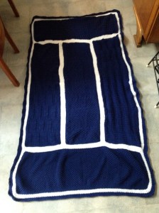 My niece's afghan completed during game 6.