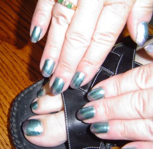 One of my more colorful mani/pedi.