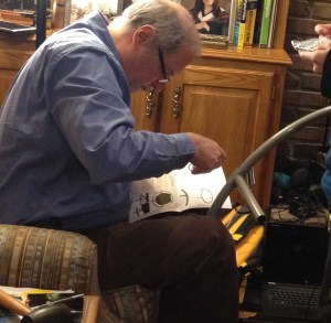 My husband works on the rebounder.  My son was there helping as well.