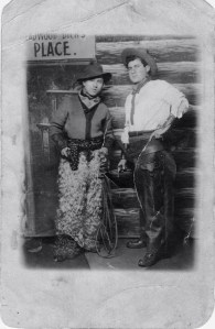 So we know this is a posed photo, but it is when Grandpa crossed the USA looking for his father.