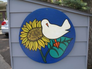 The symbol used throughout the town of Kauneonga Lake.