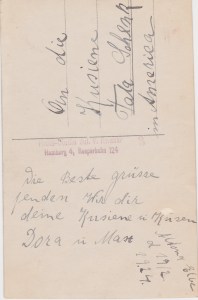 The back of the photo with the inscription.