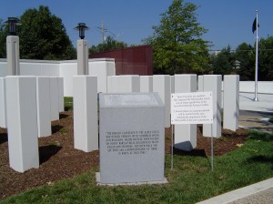 A portion of the Korean War Memorial in Kansas.
