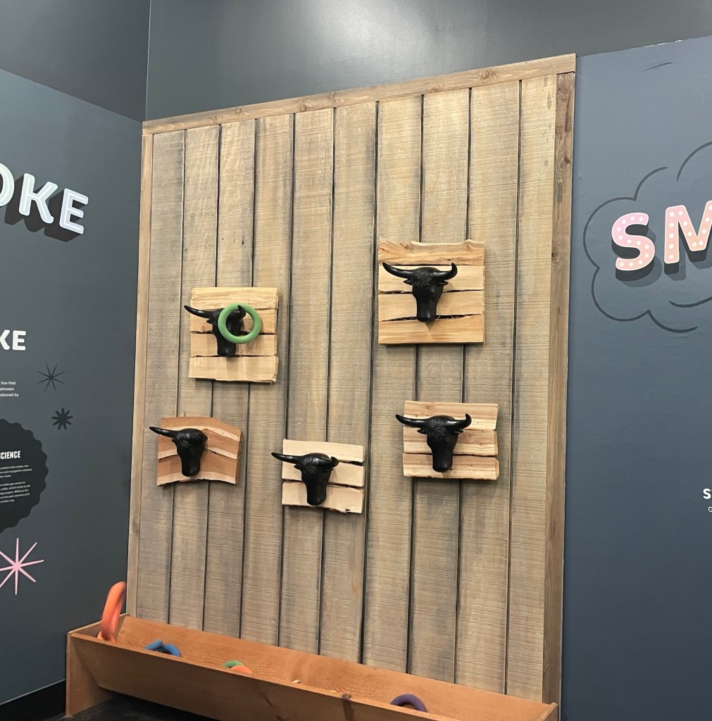 Toss a ring on a steer head. One of us did it!